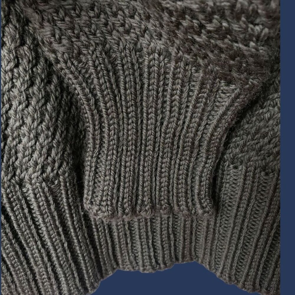 Gucci Chunky Knit Turtleneck Sweater Made In Italy Virgin Wool Brown Xlarge - Picture 8 of 12